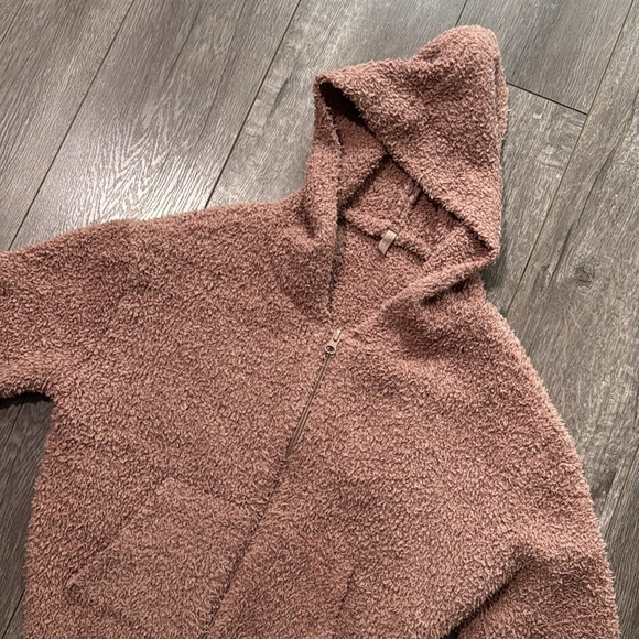Skims Teddy Cropped Hoodie Womens Jacket Gray dustt rose Sherpa Dolman Soft - Picture 4 of 7
